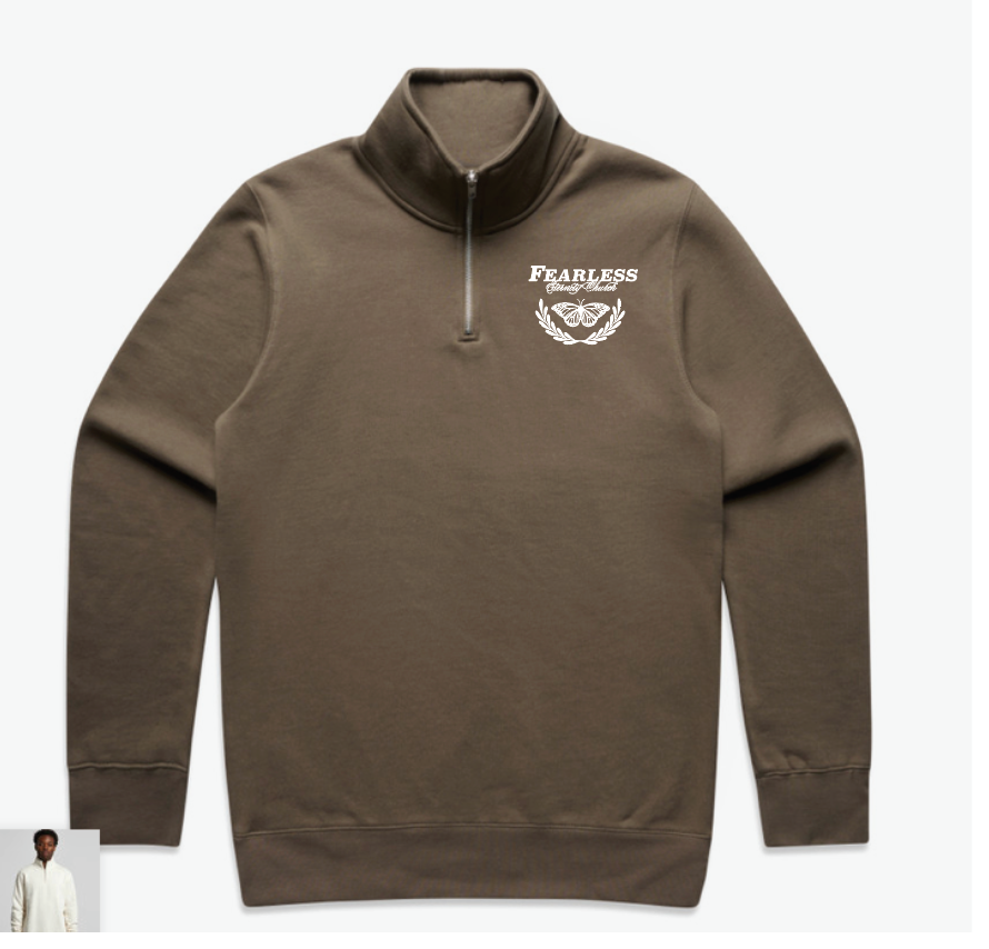 Fearless Brown Quarter Zip